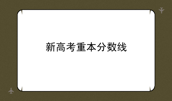 新高考重本分数线
