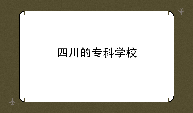 四川的专科学校