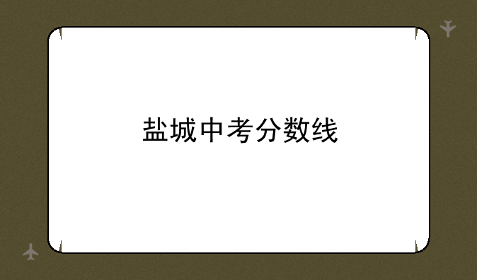 盐城中考分数线