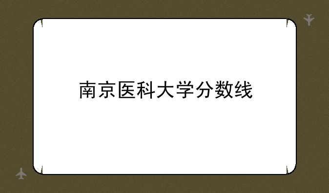 南京医科大学分数线