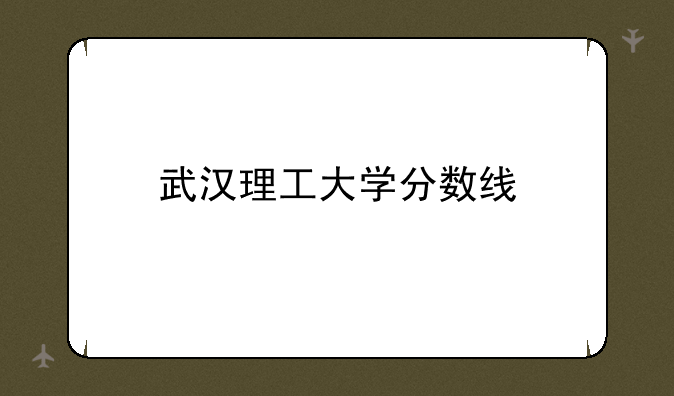 武汉理工大学分数线
