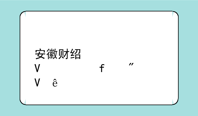安徽财经大学商学院分数线