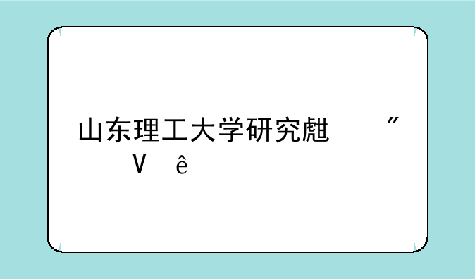 山东理工大学研究生分数线
