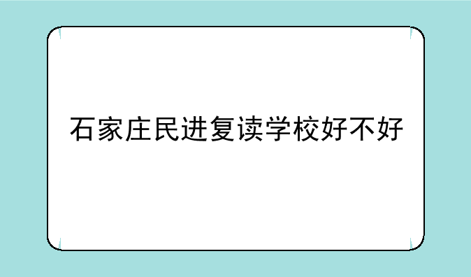 石家庄民进复读学校好不好