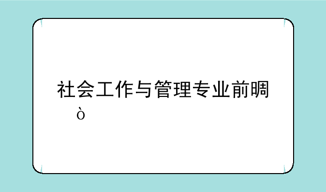 社会工作与管理专业前景？