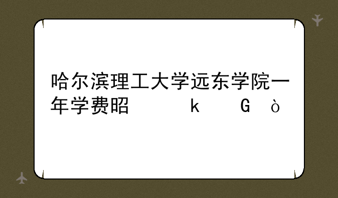 哈尔滨理工大学远东学院一年学费是多少？
