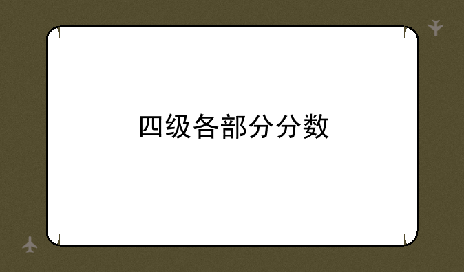 四级各部分分数